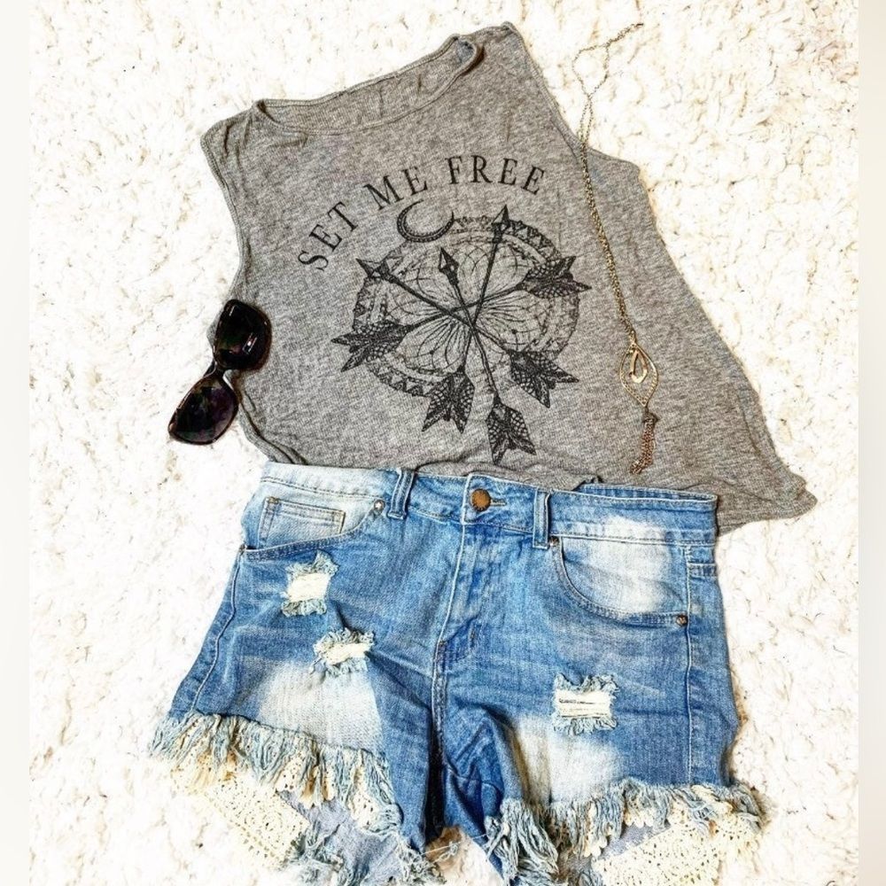Women’s casual Boho Grey Tank Top